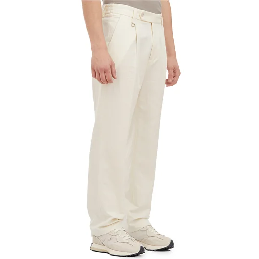 PAOLO PECORA PANTALONE IN COTONE E LINO