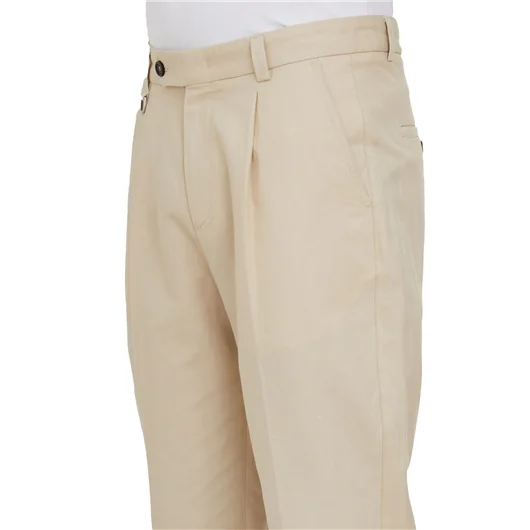 PAOLO PECORA PANTALONE IN COTONE E LINO