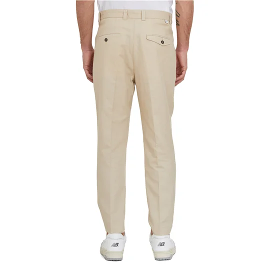 PAOLO PECORA PANTALONE IN COTONE E LINO