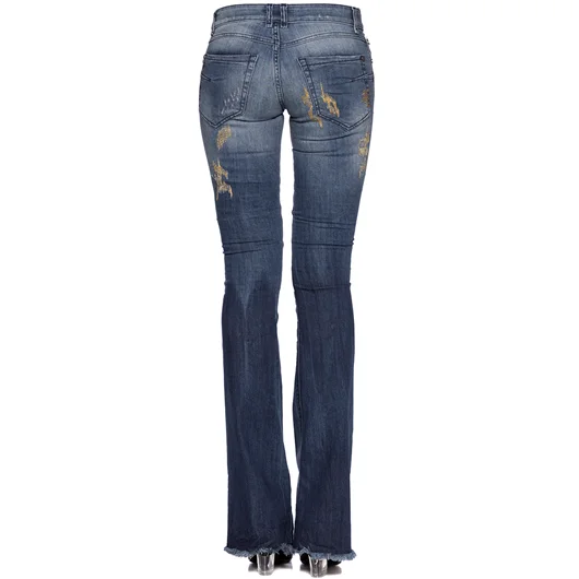 PLEIN SUD JEANS IN DENIM CON RICAMO