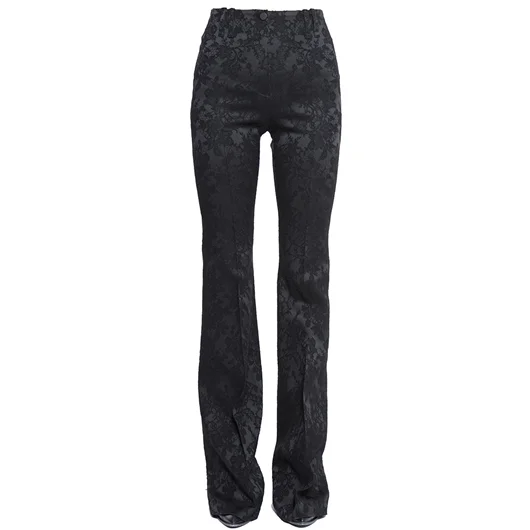 PLEIN SUD PANTALONE A ZAMPA IN JAQUARD DI RASO