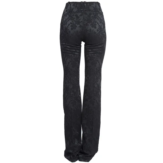 PLEIN SUD PANTALONE A ZAMPA IN JAQUARD DI RASO