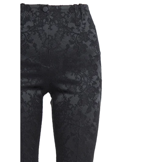 PLEIN SUD PANTALONE A ZAMPA IN JAQUARD DI RASO