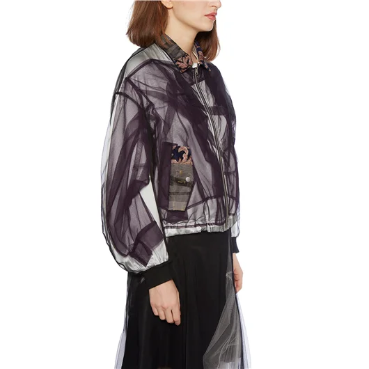 QUETSCHE_ BOMBER IN SATIN E TULLE