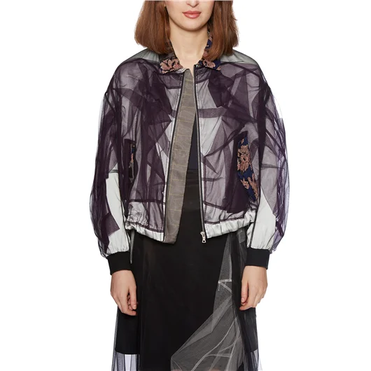 QUETSCHE_ BOMBER IN SATIN E TULLE