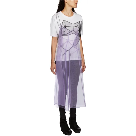 QUETSCHE_ DRESS T-SHIRT IN COTONE E TULLE