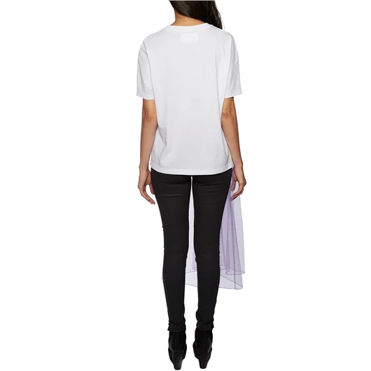 QUETSCHE_ DRESS T-SHIRT IN COTONE E TULLE