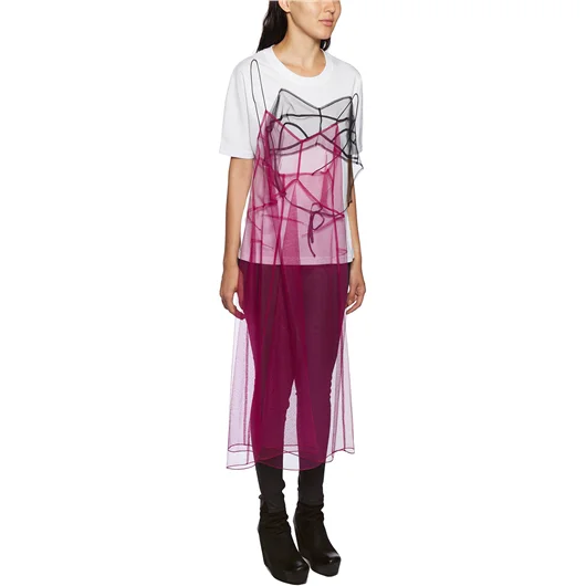 QUETSCHE_ DRESS T-SHIRT IN COTONE E TULLE