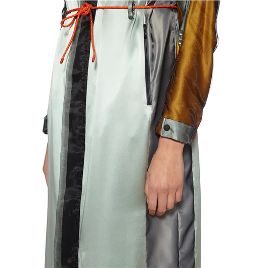 QUETSCHE_ SPOLVERINO LUNGO IN SETA CON INSERTI