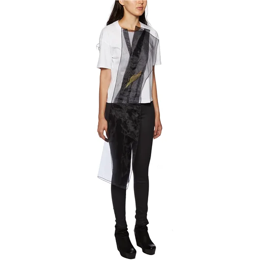 QUETSCHE_ T-SHIRT IN COTONE DRIED FLOWERS