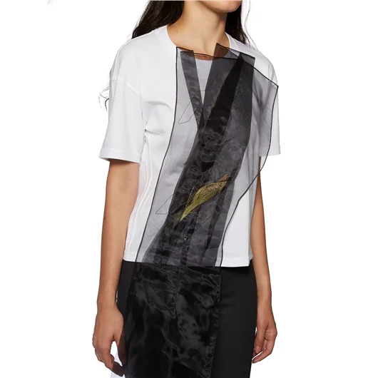 QUETSCHE_ T-SHIRT IN COTONE DRIED FLOWERS