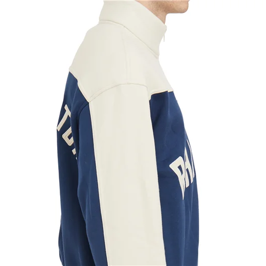 RHUDE FELPA MEZZA ZIP LOGO