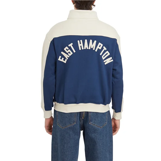 RHUDE FELPA MEZZA ZIP LOGO