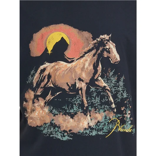 RHUDE T-SHIRT SANTO IN COTONE