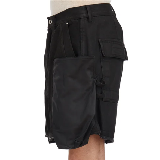 RICK OWENS BERMUDA IN DENIM STEFAN CARGO