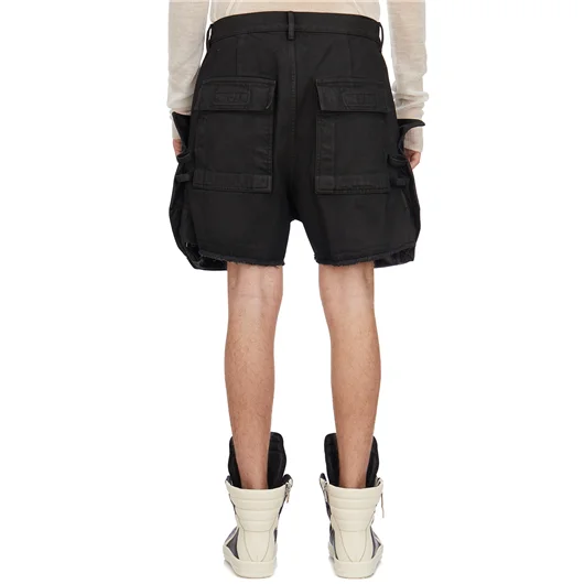RICK OWENS BERMUDA IN DENIM STEFAN CARGO