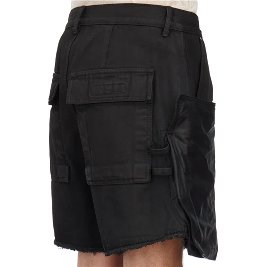 RICK OWENS BERMUDA IN DENIM STEFAN CARGO