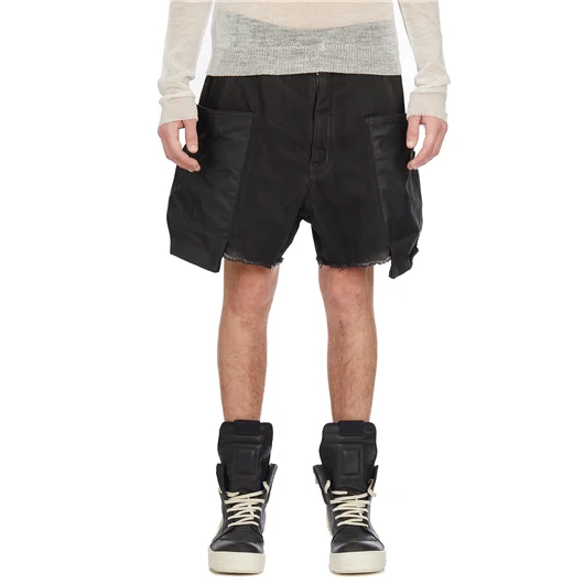 RICK OWENS BERMUDA IN DENIM STEFAN CARGO