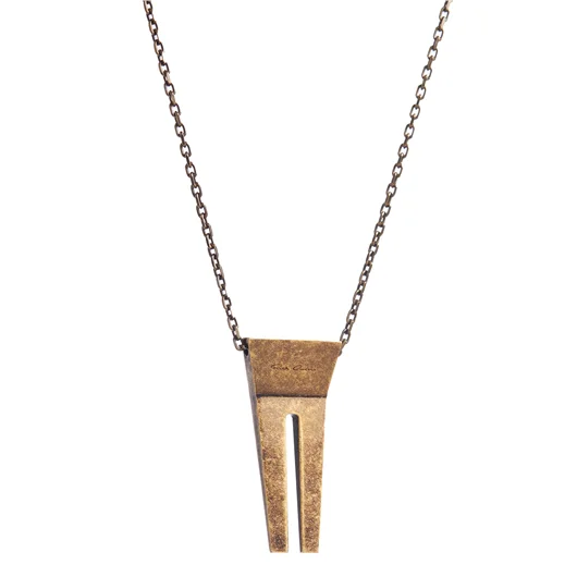 RICK OWENS COLLANA OPEN TRUNK IN OTTONE