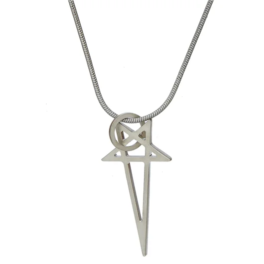 RICK OWENS COLLANA PENTAGRAM CHARM PALLADIO