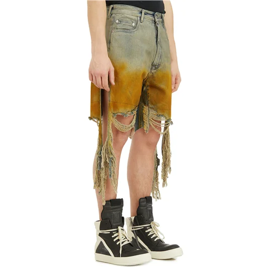 RICK OWENS DRKSHDW BERMUDA IN DENIM GETH CUTOFFS