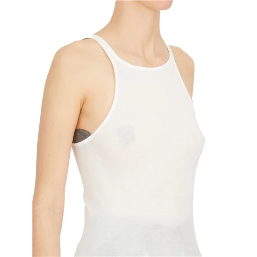 RICK OWENS DRKSHDW TANK TOP RACER IN COTONE