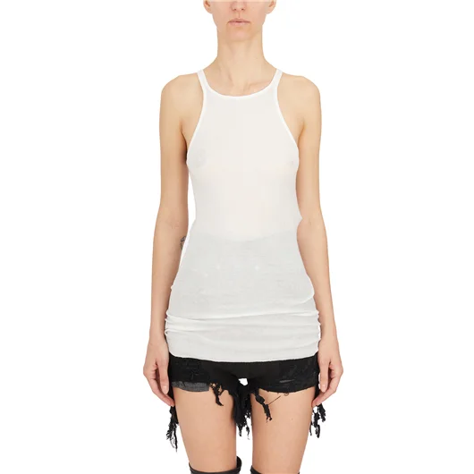 RICK OWENS DRKSHDW TANK TOP RACER IN COTONE