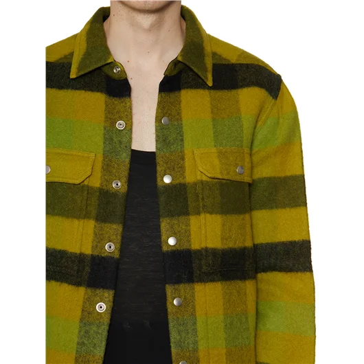 RICK OWENS GIACCA CAMICIA ACID PLAID