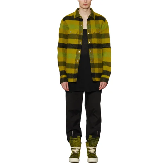 RICK OWENS GIACCA CAMICIA ACID PLAID