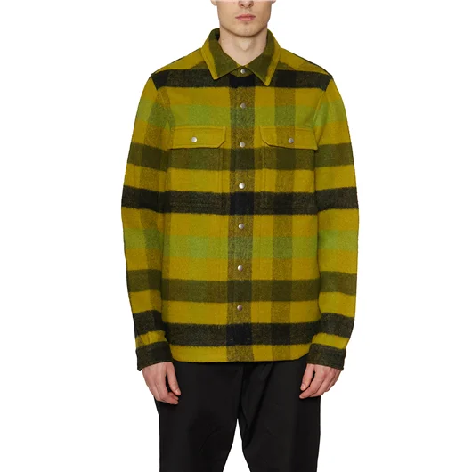 RICK OWENS GIACCA CAMICIA ACID PLAID