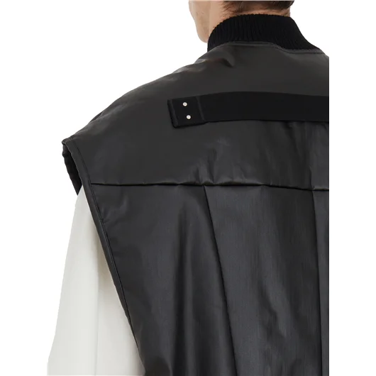 RICK OWENS GILET IN DENIM IMBOTTITO JUMBO FLIGHT