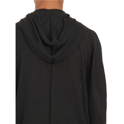 RICK OWENS MAGLIA OVERSIZED CON CAPPUCCIO BLACK