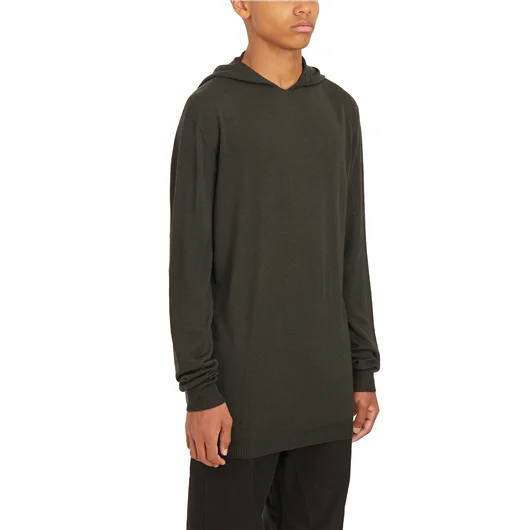 RICK OWENS MAGLIA OVERSIZED CON CAPPUCCIO FOREST