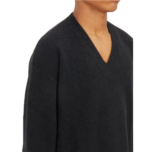 RICK OWENS MAGLIA TOMMY SCOLLO A V BLACK