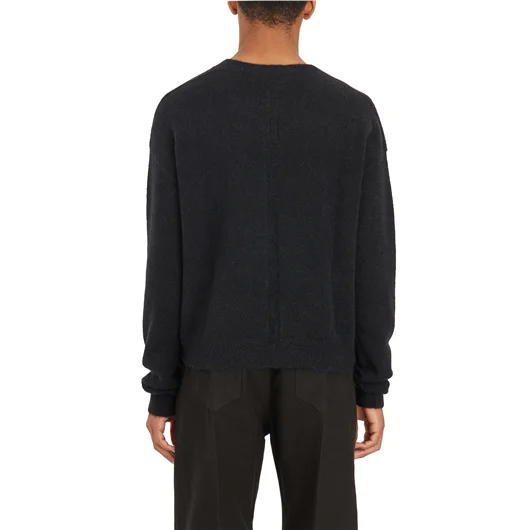 RICK OWENS MAGLIA TOMMY SCOLLO A V BLACK