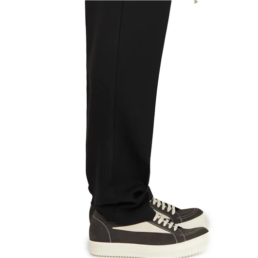 RICK OWENS PANTALONI DRAWSTRING SLIM LONG BLACK