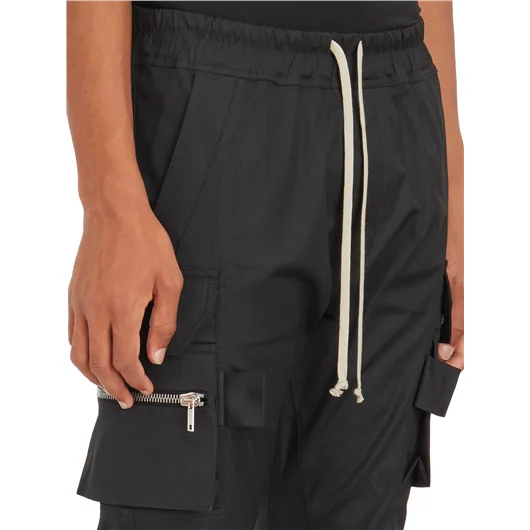 RICK OWENS PANTALONI MASTODON CARGO BLACK