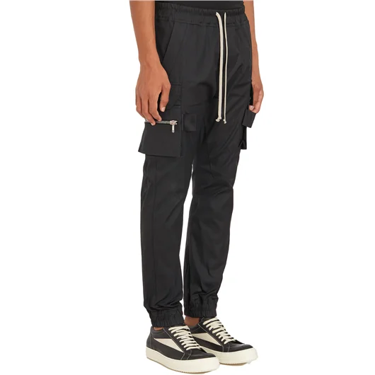 RICK OWENS PANTALONI MASTODON CARGO BLACK