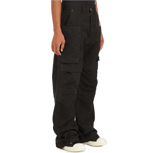RICK OWENS PANTALONI STEFAN CARGO BLACK