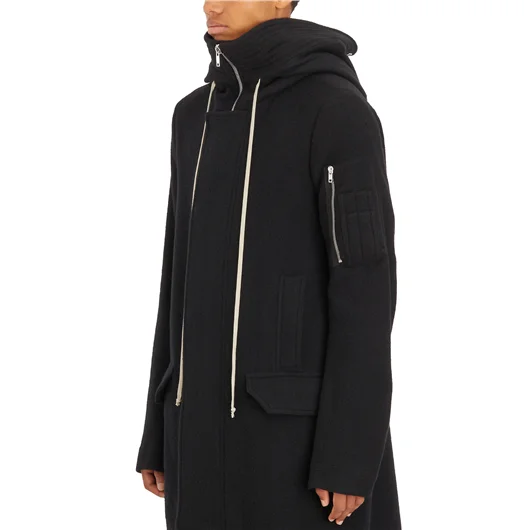 RICK OWENS PARKA MEGAPARKA IN LANA BLACK