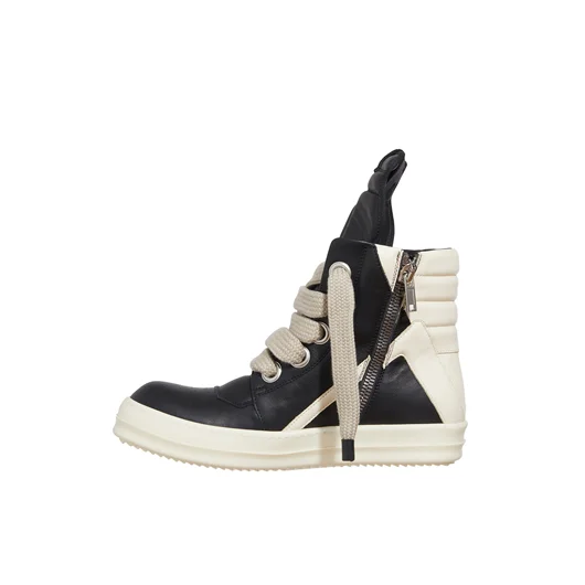 RICK OWENS SNEAKER IN PELLE JUMBOLACED GEOBASKET