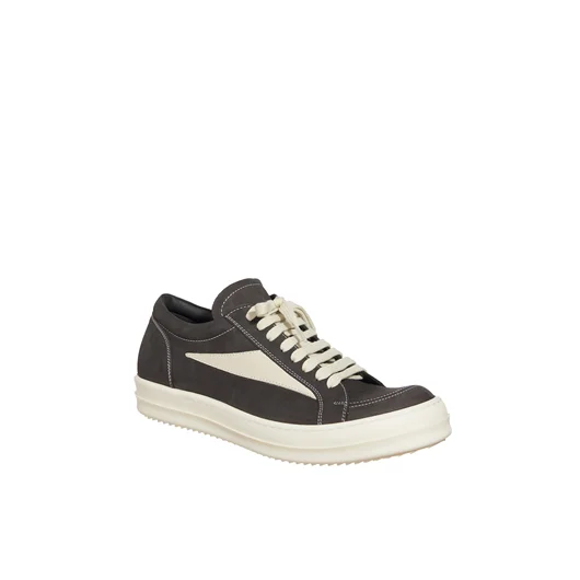 RICK OWENS SNEAKER IN PELLE VINTAGE SNEAKS DARK