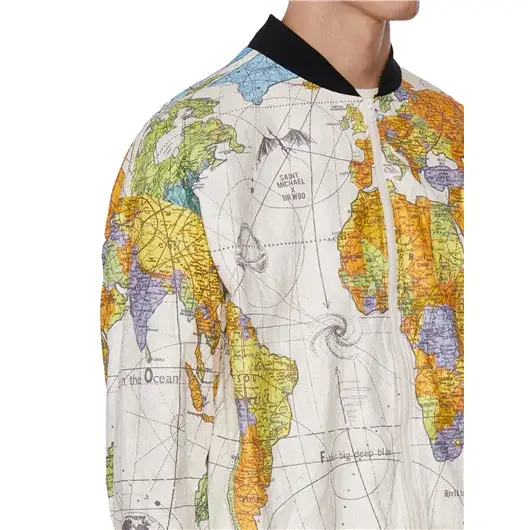 SAINT MXXXXXX BOMBER STAMPA MAPPAMONDO