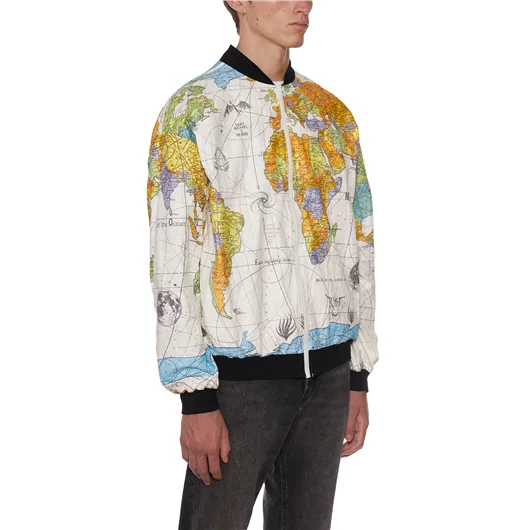 SAINT MXXXXXX BOMBER STAMPA MAPPAMONDO