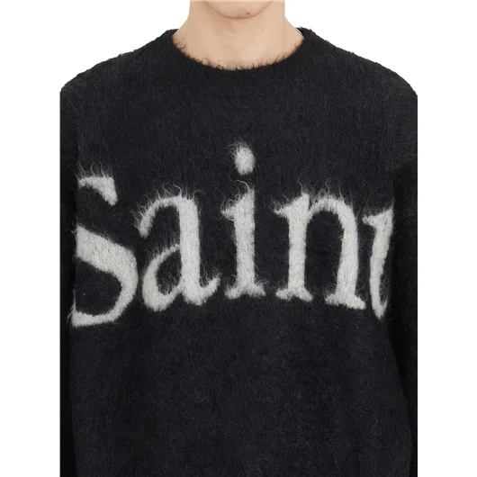 SAINT MXXXXXX MAGLIA IN MOHAIR LOGO