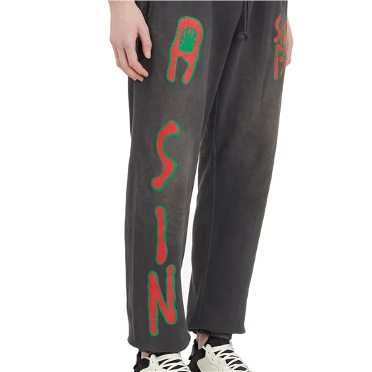 SAINT MXXXXXX PANTALONE IN COTONE STAMPA LOGO