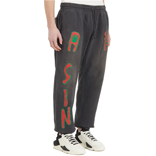 SAINT MXXXXXX PANTALONE IN COTONE STAMPA LOGO