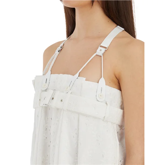 COMME DES GARCONS NOIR SALOPETTE CON RICAMI FLOREALI