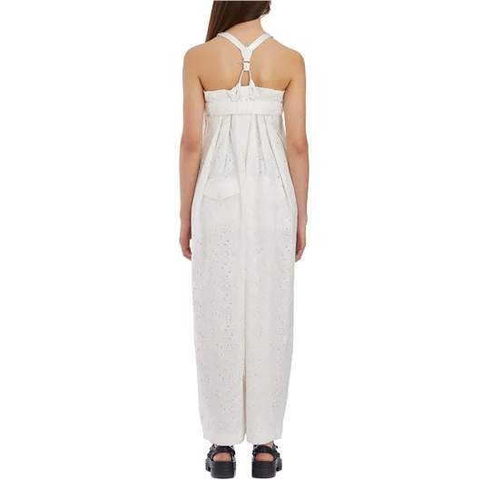 COMME DES GARCONS NOIR SALOPETTE CON RICAMI FLOREALI