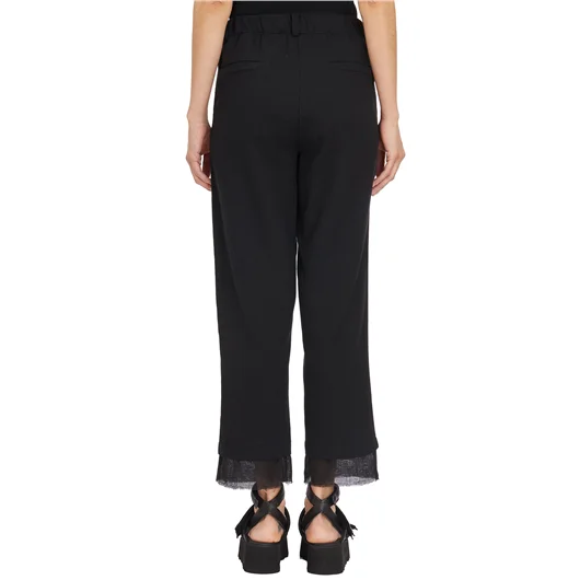 SANCTAMUERTE PANTALONI DRITTO IN COTONE OPERATO